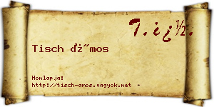 Tisch Ámos névjegykártya